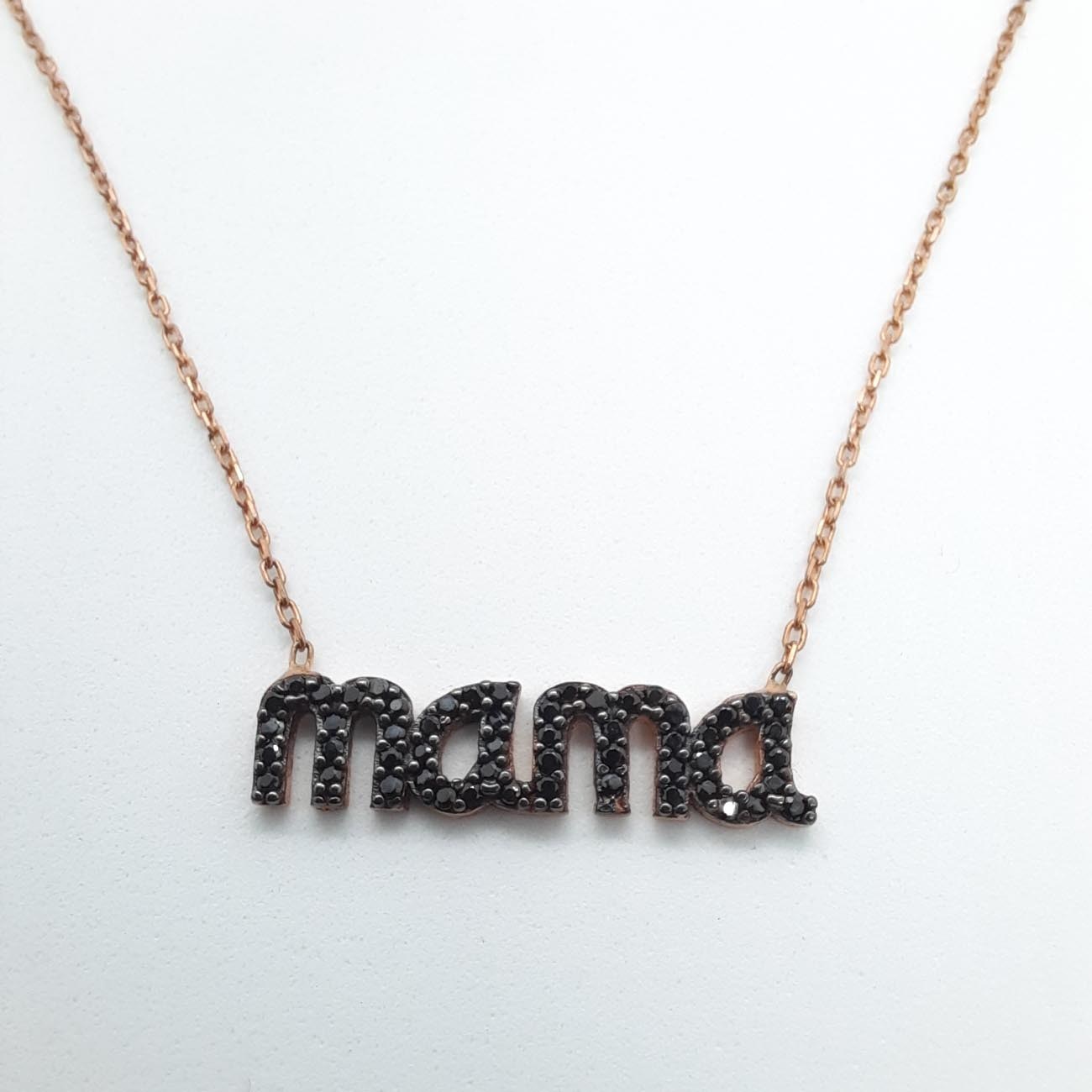 Επιχρυσωμένο κολιέ ΜΑΜΑ rosegold 