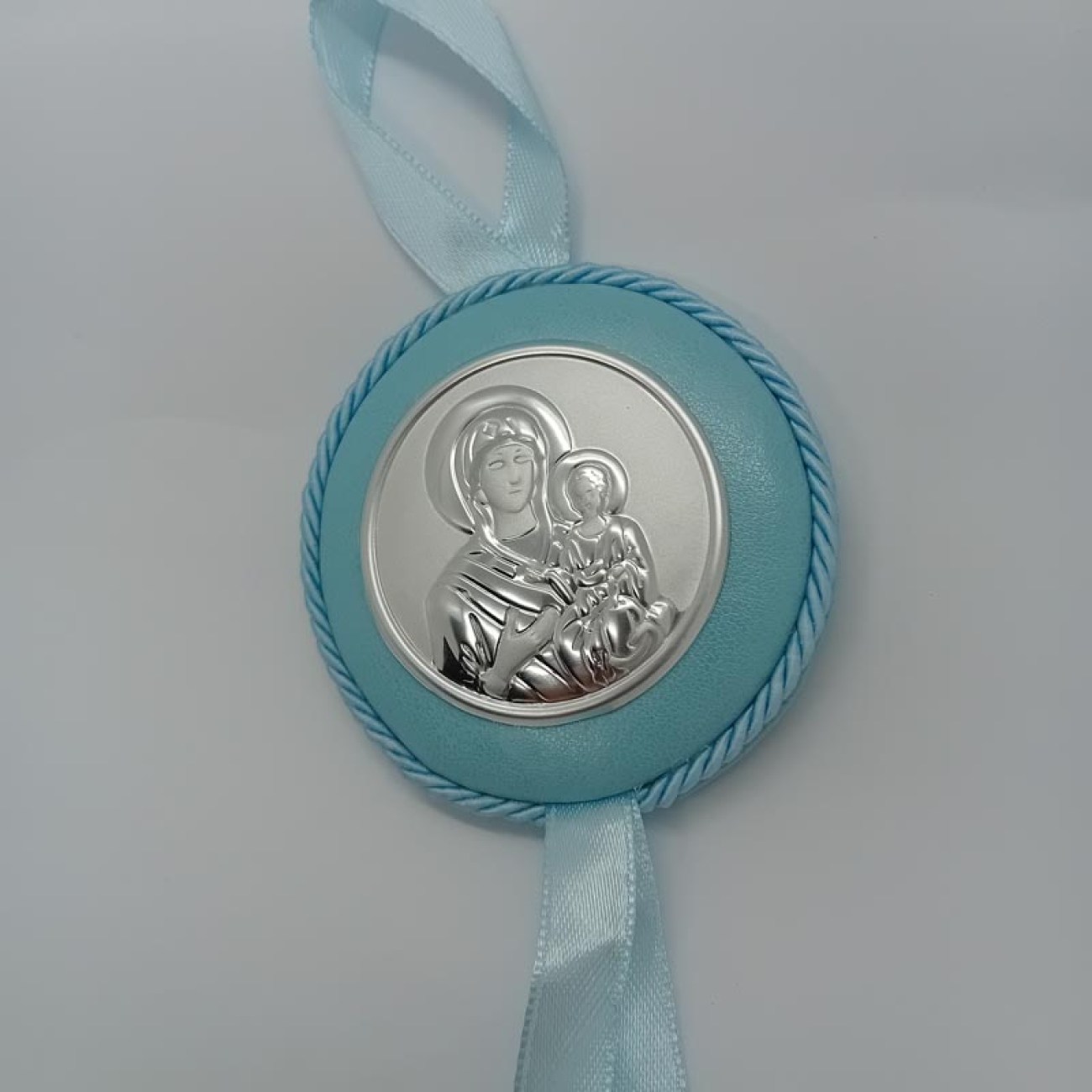 Ασημένια Παναγίτσα για αγοράκι