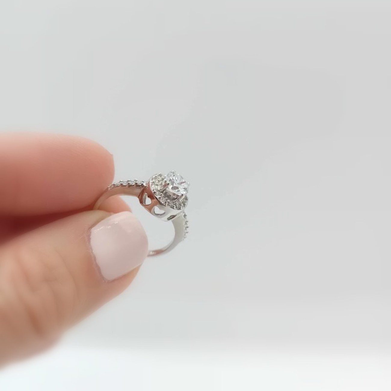 Δαχτυλίδι ΛΕΥΚΟΧΡΥΣΟ 14K princess of love